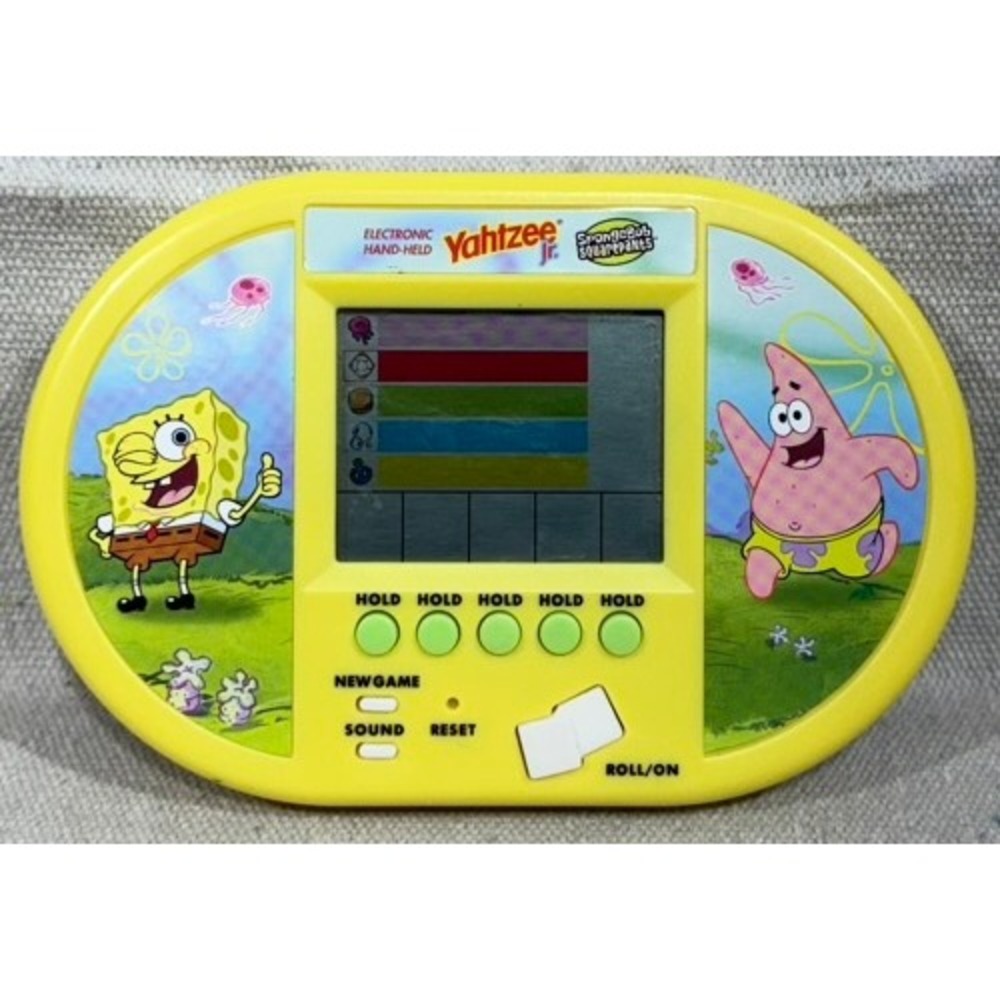 Hasbro SpongeBob SquarePants Yahtzee Jr Electronic Handheld Game 2005 Yellow